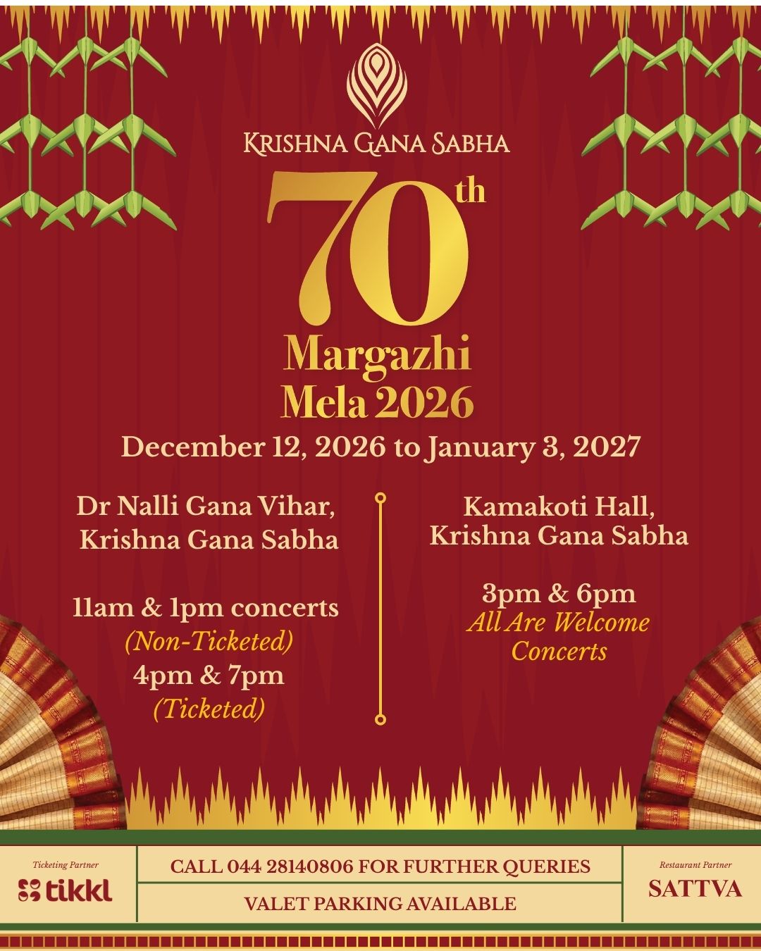 Margazhi Mela 2026 schedule 1