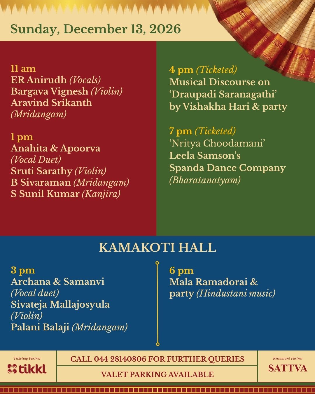 Margazhi Mela 2026 schedule 3