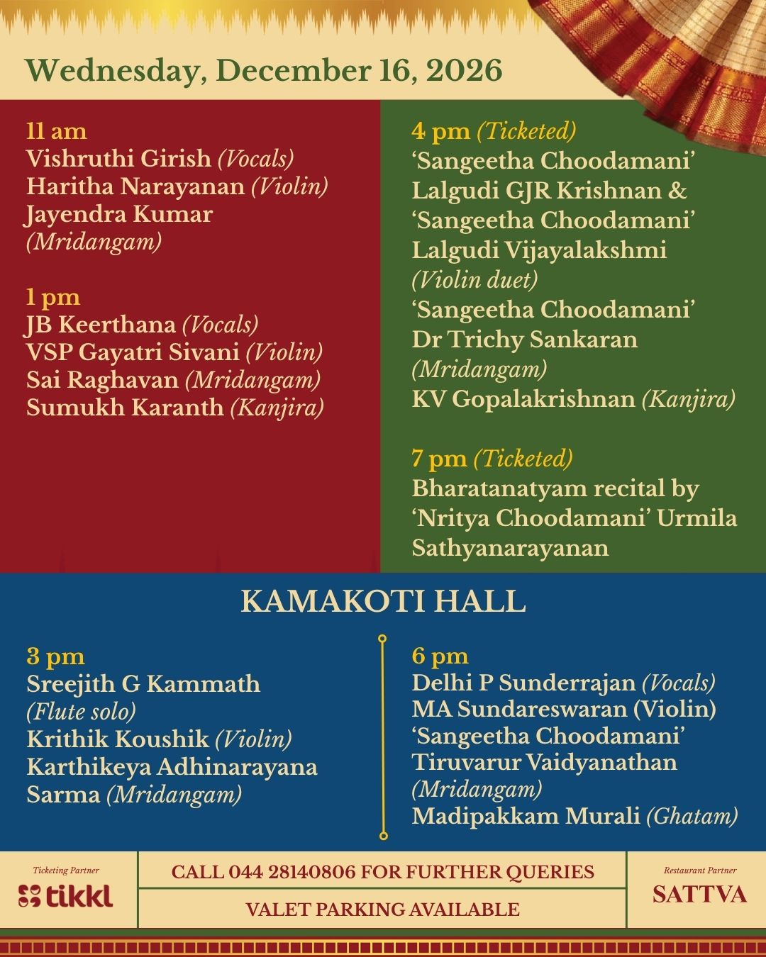 Margazhi Mela 2026 schedule 6