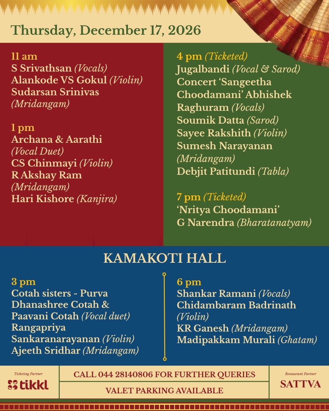 Margazhi Mela 2026 schedule 7