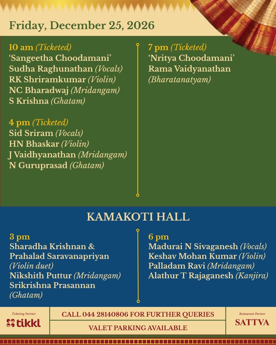 Margazhi Mela 2026 schedule 15