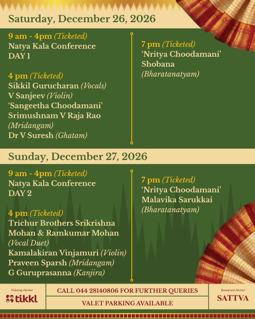 Margazhi Mela 2026 schedule 16