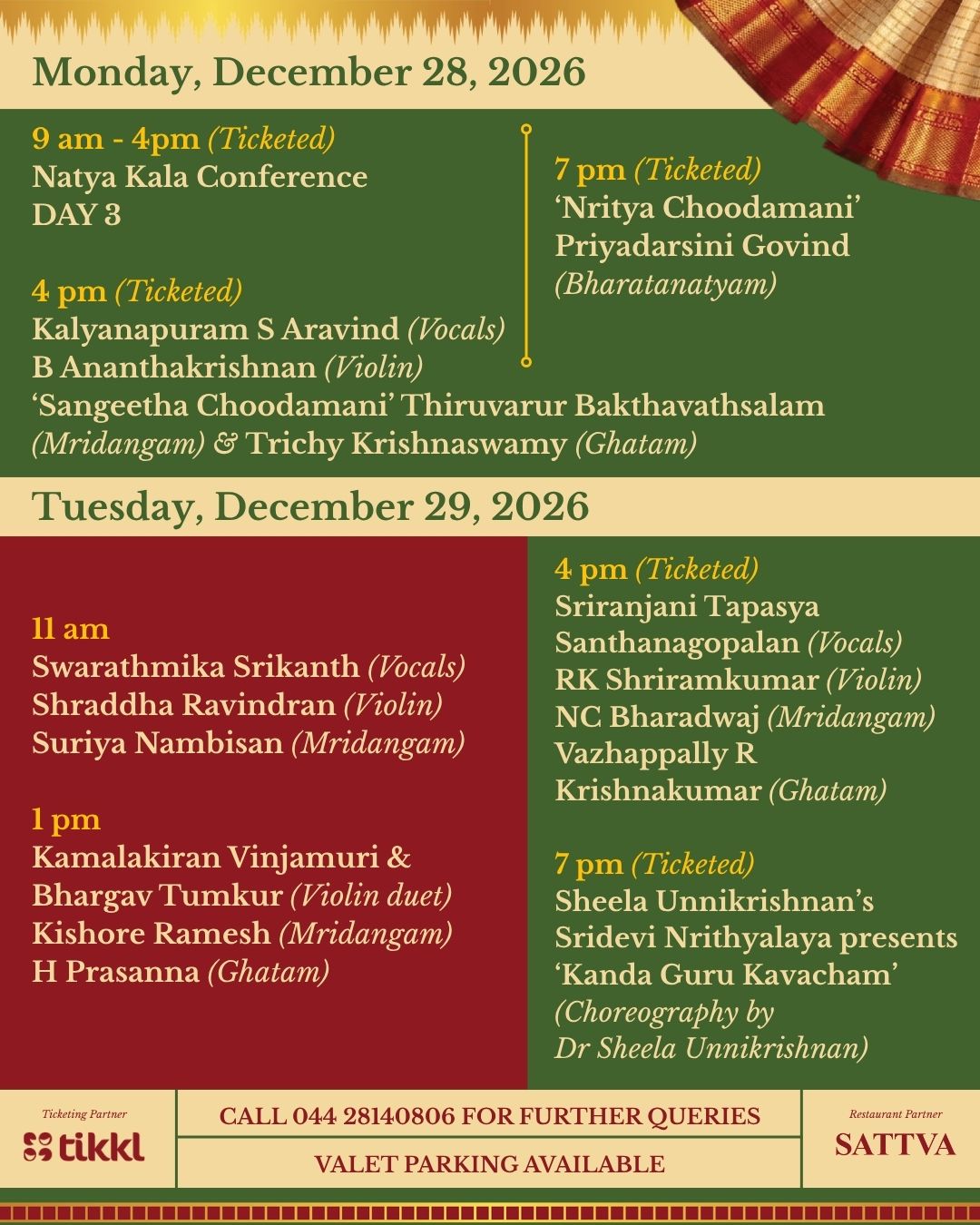 Margazhi Mela 2026 schedule 17