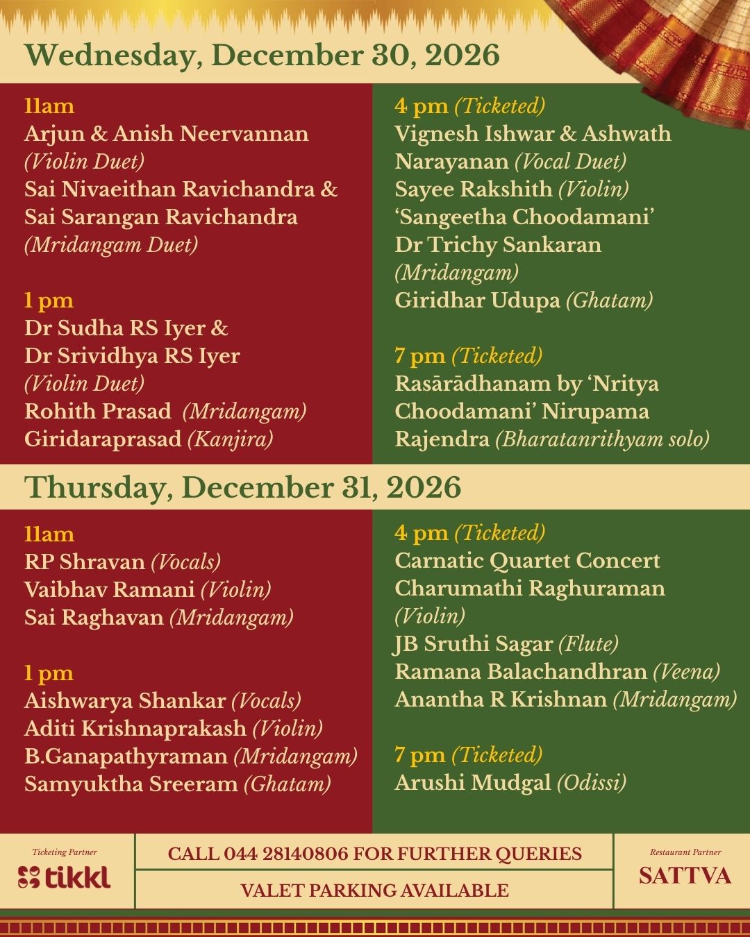 Margazhi Mela 2026 schedule 18