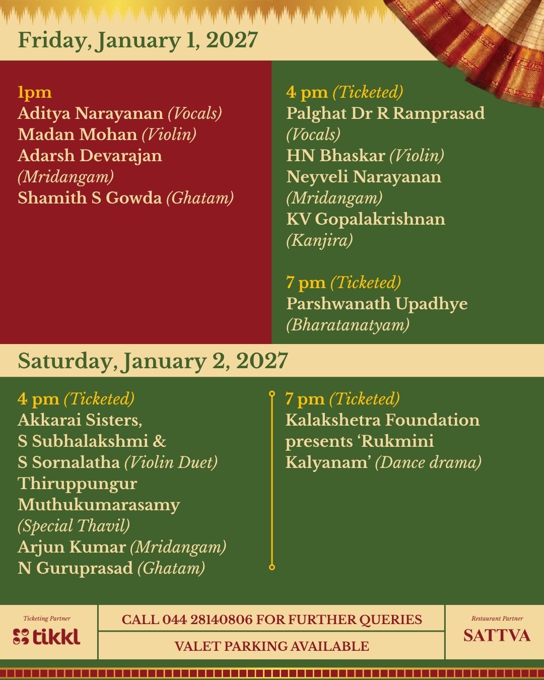 Margazhi Mela 2026 schedule 19